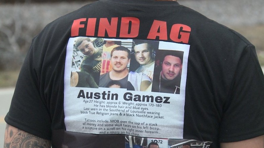A Louisville family is searching for a man who has been missing since December. Austin Gamez hasn't been seen or heard from since Dec. 27, the same day his friend Teressa McCoy was found dead in an SUV. Police suspect foul play in McCoy's death, and in January they put out a flier asking for help finding Gamez.