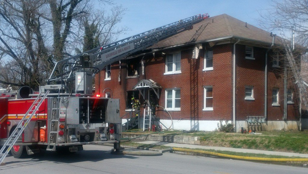 Emergency crews battled an apartment fire Sunday in the Chickasaw neighborhood. Firefighters were dispatched to a fire at a two-story apartment building in the 3900 block of Garland Avenue just before 12:30 p.m.