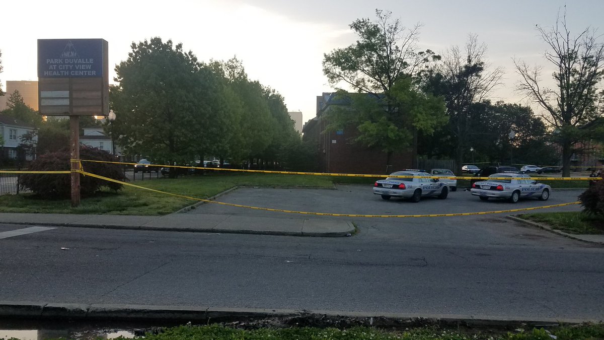 Shooting investigation in the parking lot of Park Duvalle at City View Health Center. Being told non-life-threatening injuries. School buses still picking up kids nearby