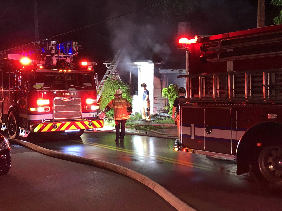 Lexington firefighters are at the scene of a house fire on the 300 block of E 6th Street