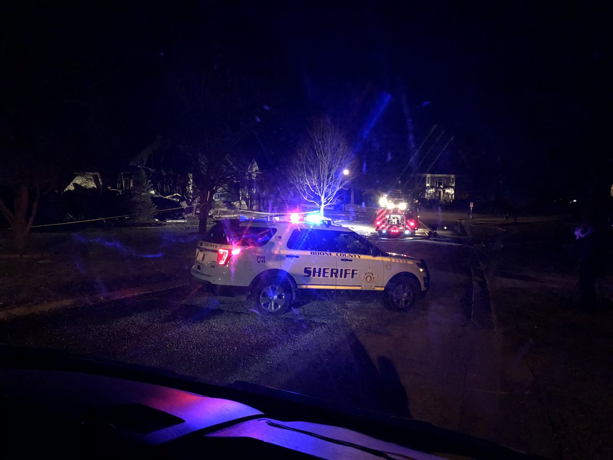 Fire crews are still watching for hot spots at a Union, KY home that burned down Tuesday. Search crews will be back out here at 8:30 a.m. to look for a woman who might have been in the home during the fire. 