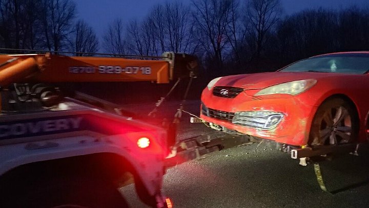 Authorities have not found the driver of a car that slid into a lake in Daviess County. Hillbridge Road in Utica