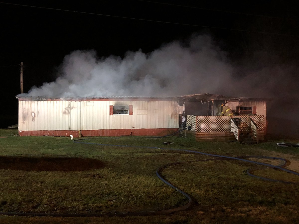 Trailer on fire in Robards, KY.  Appeared to be fully involved. Robards and Niagra FD on scene. Ambulance did leave with lights on. 