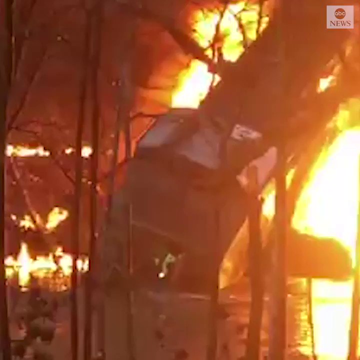 Emergency crews responded to the scene of a fiery freight train derailment in Kentucky creating a chemical leak into a river, The train, which consisted of 96 loaded ethanol cars and two loaded rock cars. Two crew members were initially trapped before escaping from the wreck