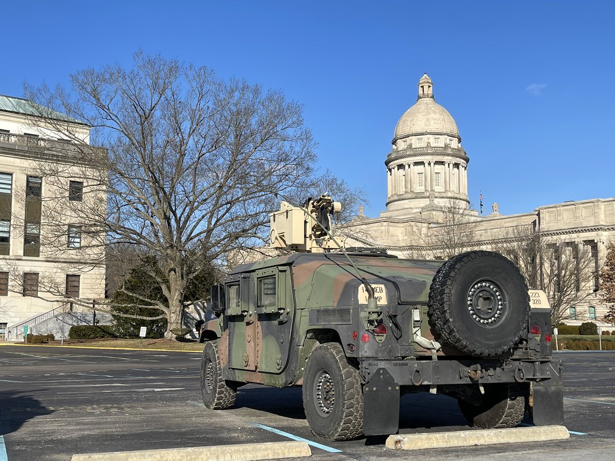 The Kentucky National Guard is here at the Kentucky State Capitol. The FBI had warned there could be protests at all 50 state Capitols today.