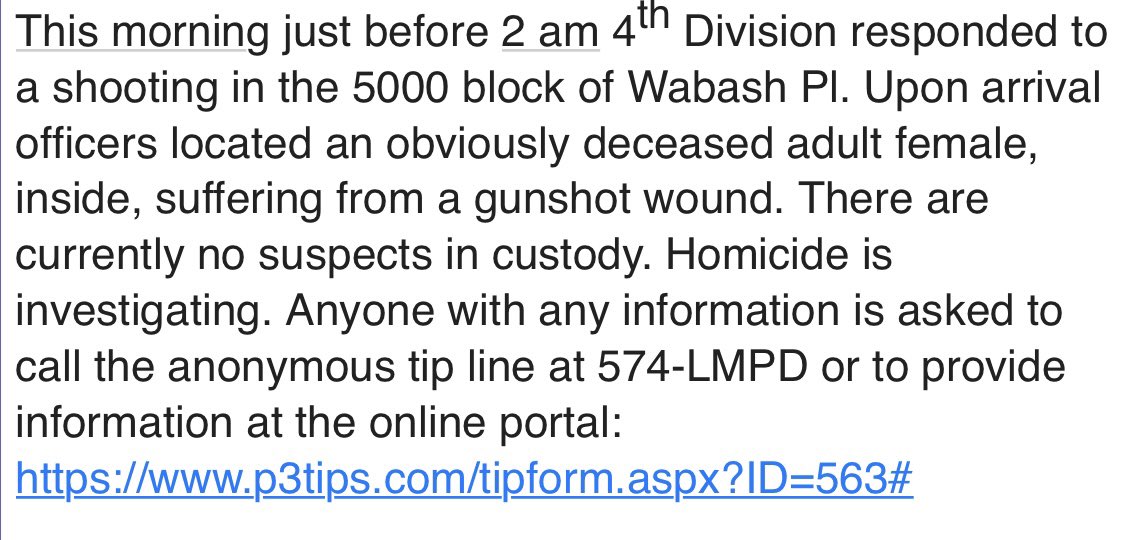 .@LMPD investigating homicide number 5 after a woman was found shot to death near the airport