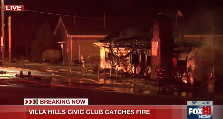 Fire knocked down at Villa Hills Civic Club. Investigation into cause underway