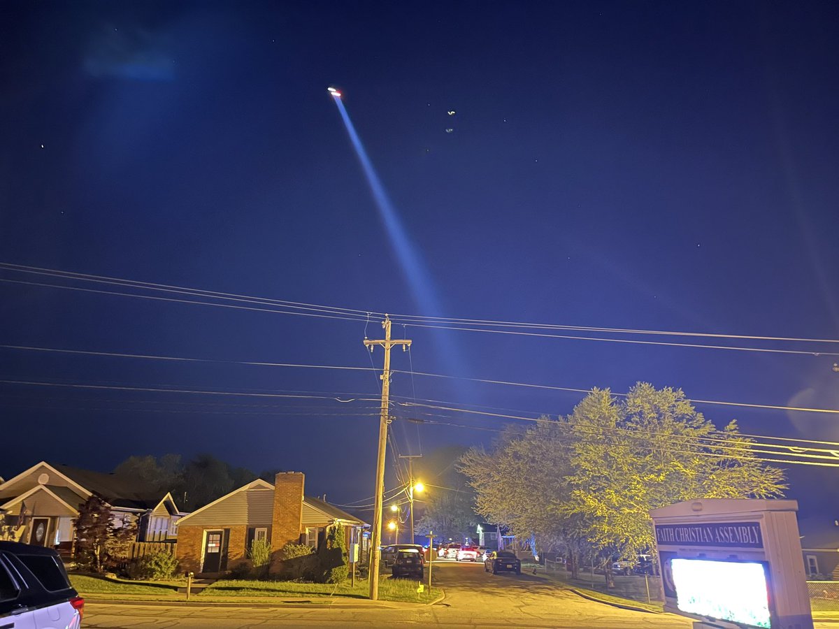 A manhunt is underway for a man police say shot a Flatwoods Police Officer overnight. There's a heavy police presence near Walnut Street and Argillite Road, with several police cruisers canvassing the area and now a helicopter assisting as well