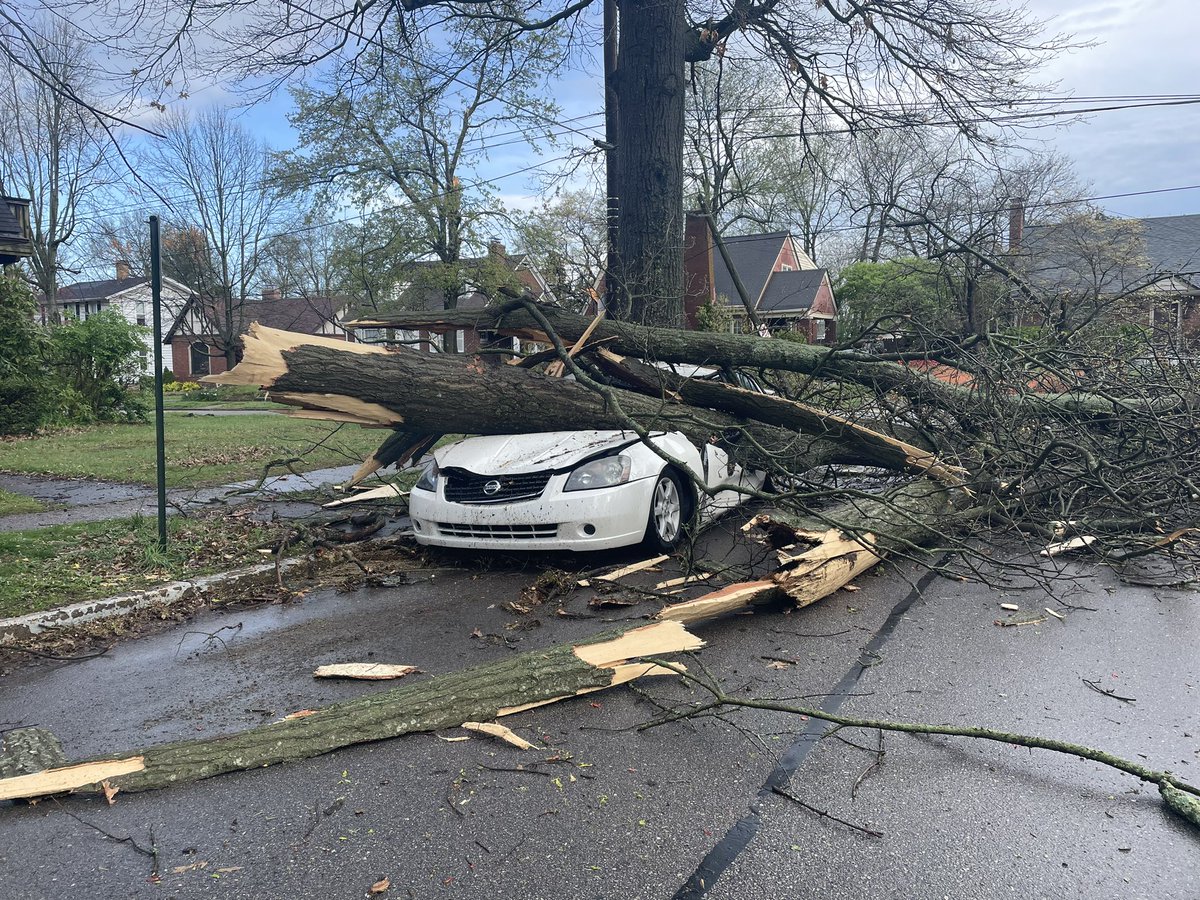 A lot of damage in the Chevy Chase are of Lexington this morning.