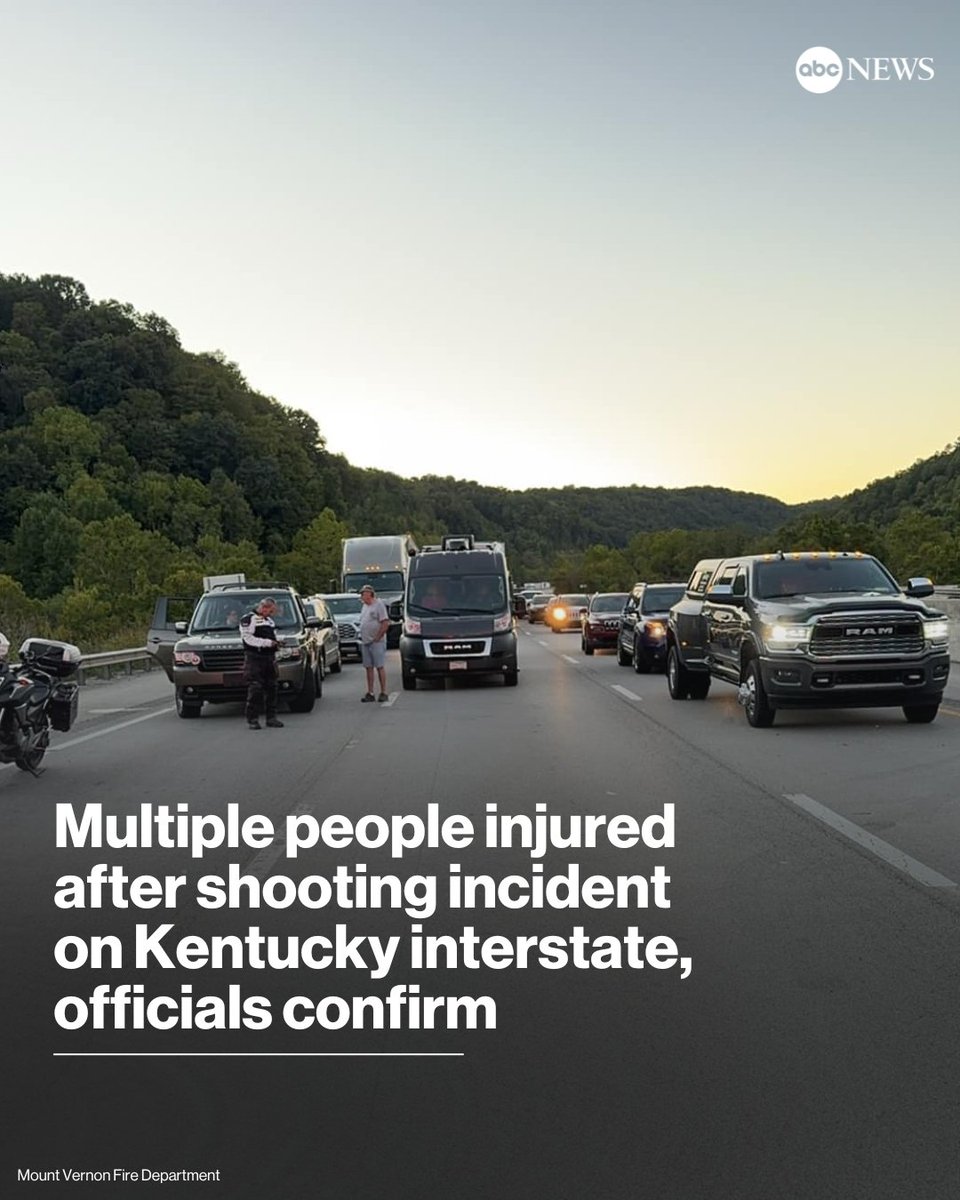 At least seven people were injured following reports of an active shooter along I-75 near London, Kentucky, according to officials. Not all of those injured had been shot, as there was a traffic accident at the scene as well