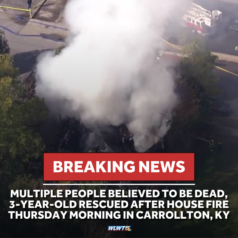 Police in Carrollton say multiple people are believed to be dead and a 3-year-old was rescued after a house fire Thursday morning. Officials say the home, a two-story house with a basement, was completely engulfed in flames and fell in on itself