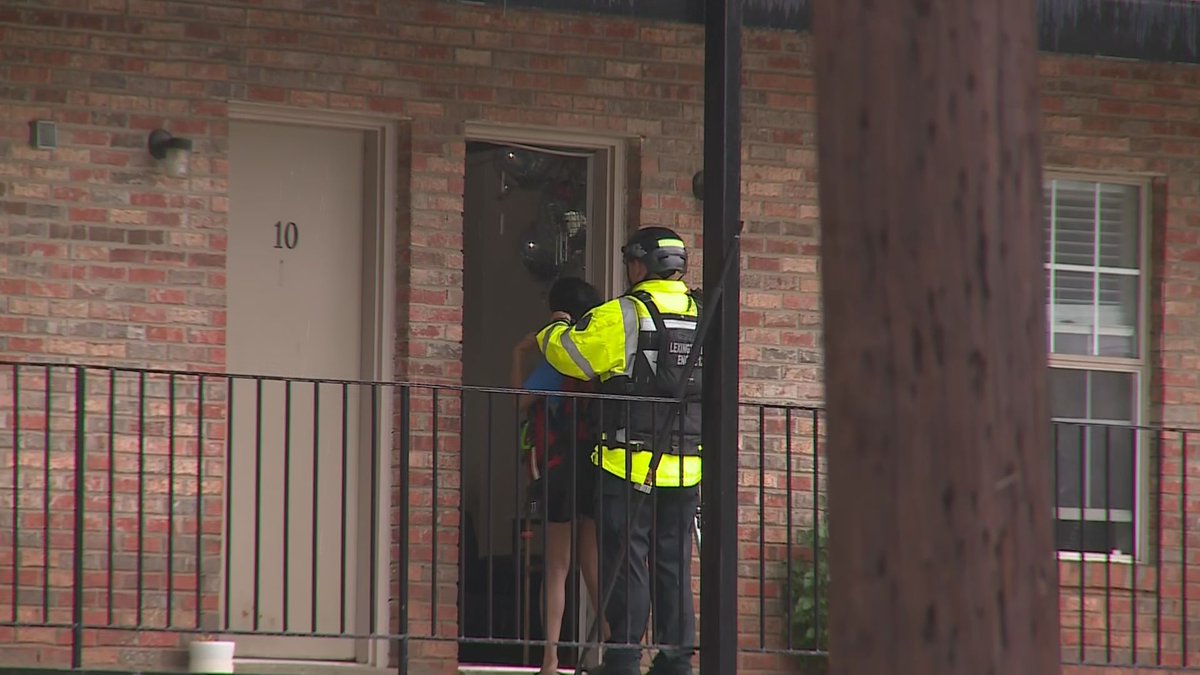 The Lexington Fire Department safely evacuated five residents after an apartment complex flooded